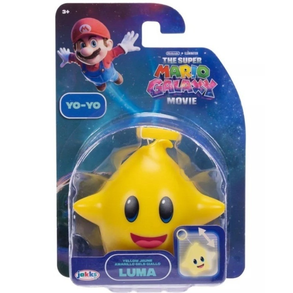 Jakks Pacific Super Mario Movie Luma Yo-Yo Yellow Star Toy Nintendo Galaxy New